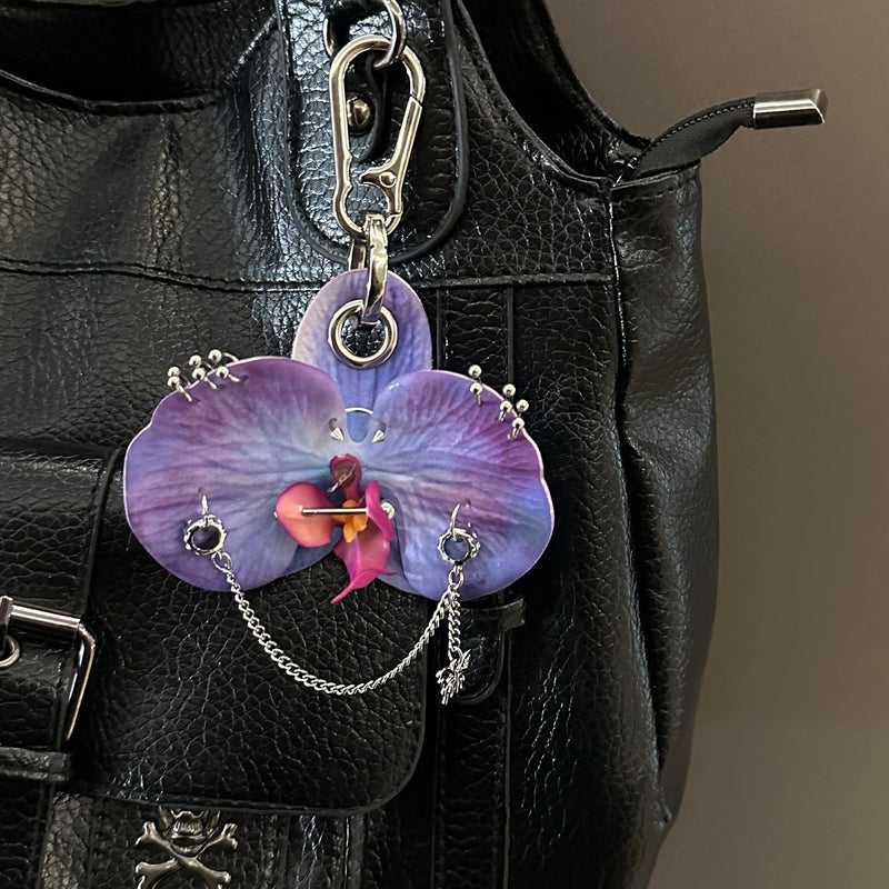 Pierced Orchid Bag Charm