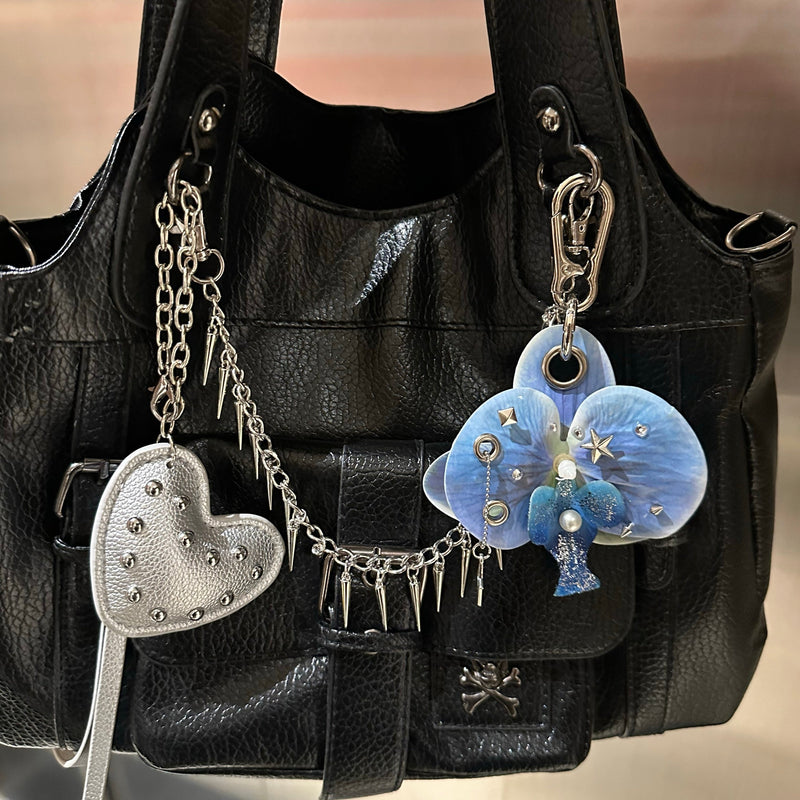 Pierced Orchid Bag Charm